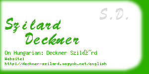 szilard deckner business card